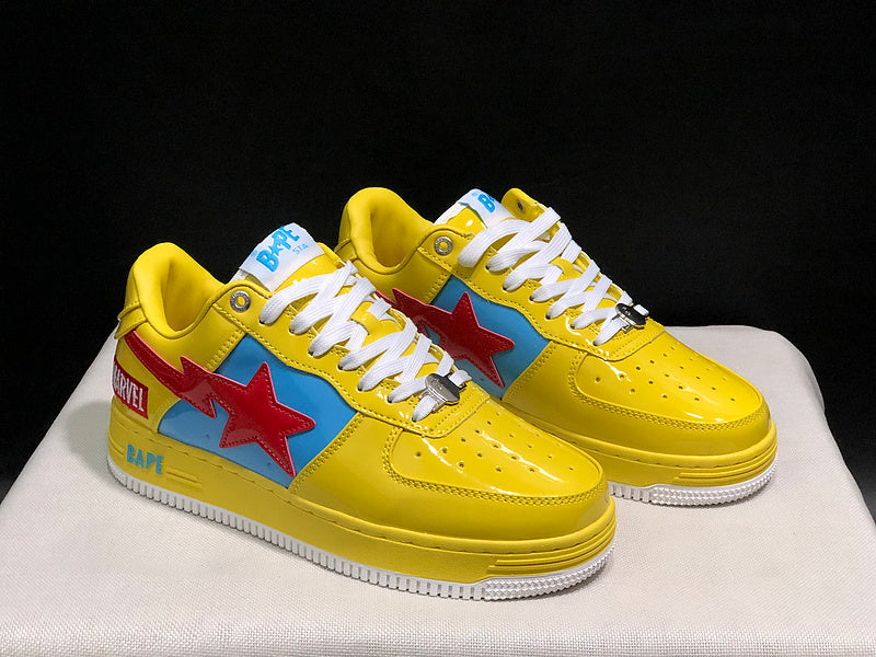 Red, Blue & Yellow Colorblock Low-Top Sneakers