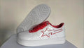BAPE STA Low-Top Sneakers – White/Red